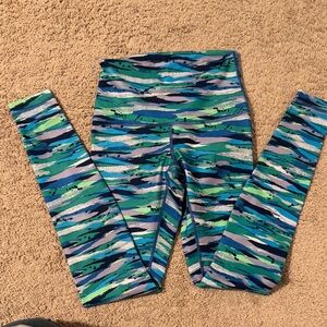 lululemon athletica Blue and Green Patterned Leggings